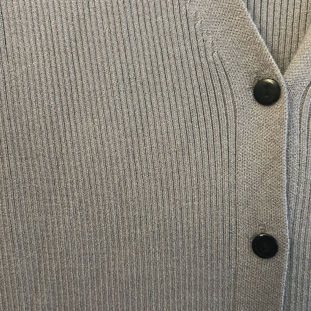 Cmz2005 Gray Ribbed Button Down Button Down Dress… - image 4